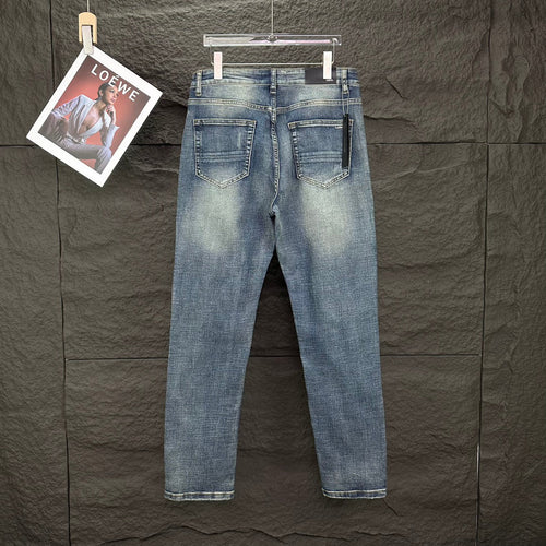 AMIRI Ripped Ribbed Patch Slim‑Fit Denim Jeans