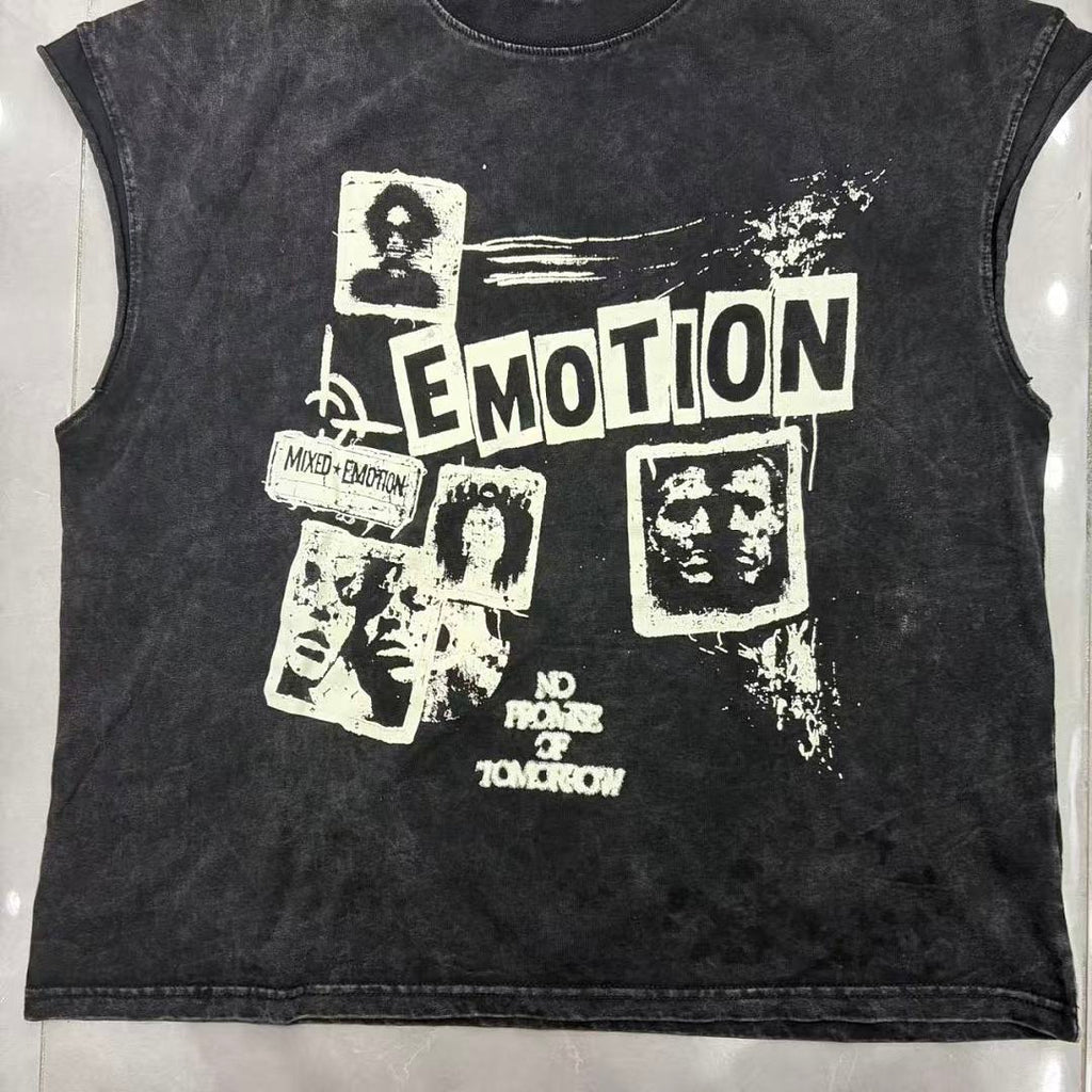 Mixed Emotion Layered Archive Sleeveless Top