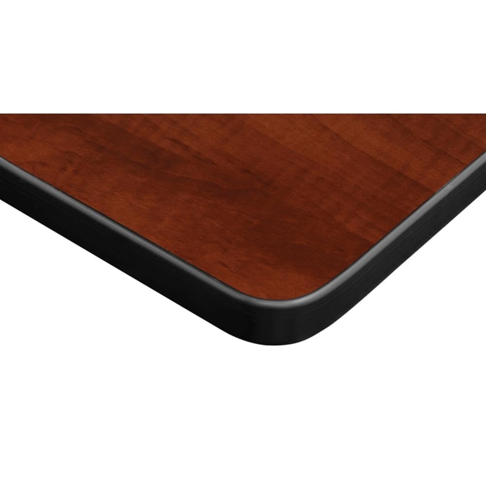 30" Square Mobile Table with 4 Blue Stackable Chairs V921
