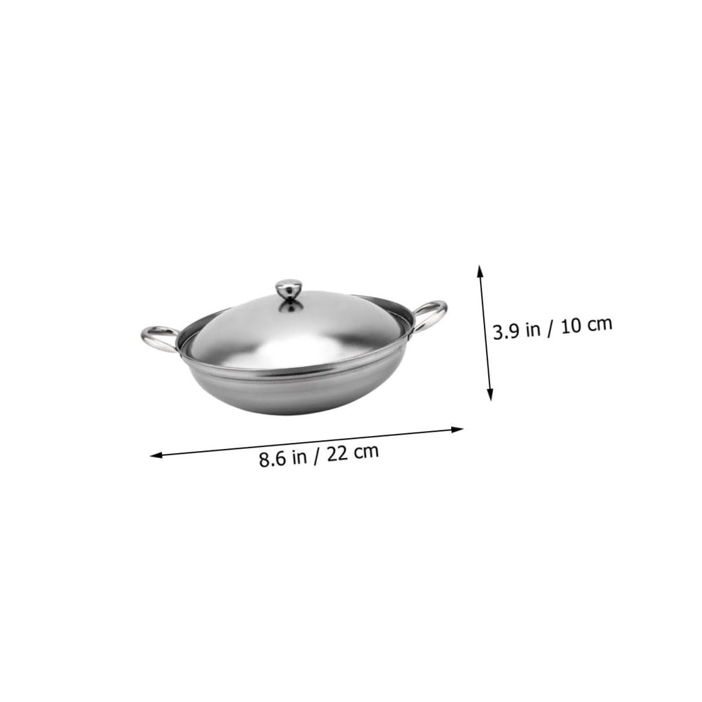 Stainless Steel Double Handle Cooking Pot with Lid U164504