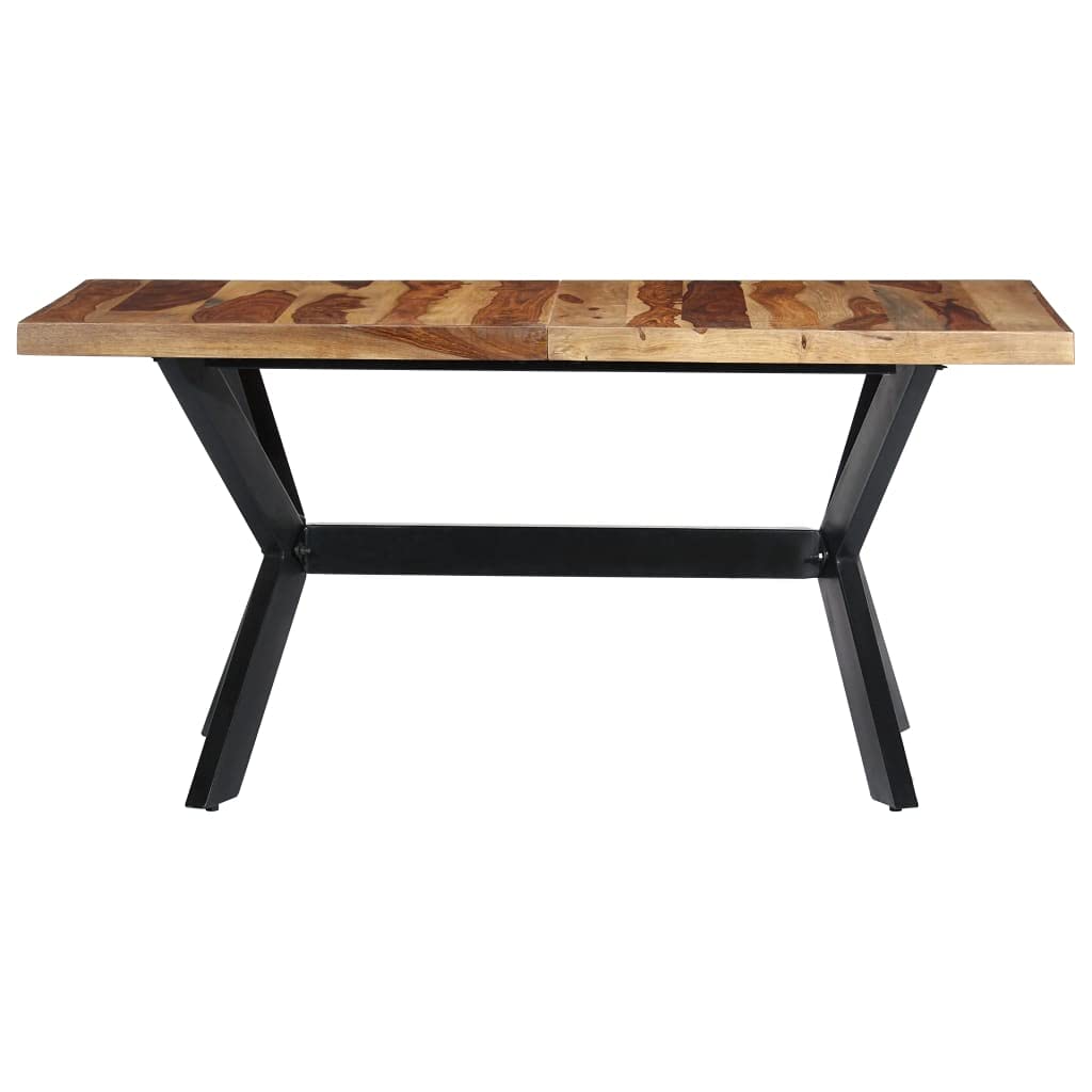 Rustic Industrial Style Solid Sheesham Wood Dining Table K619