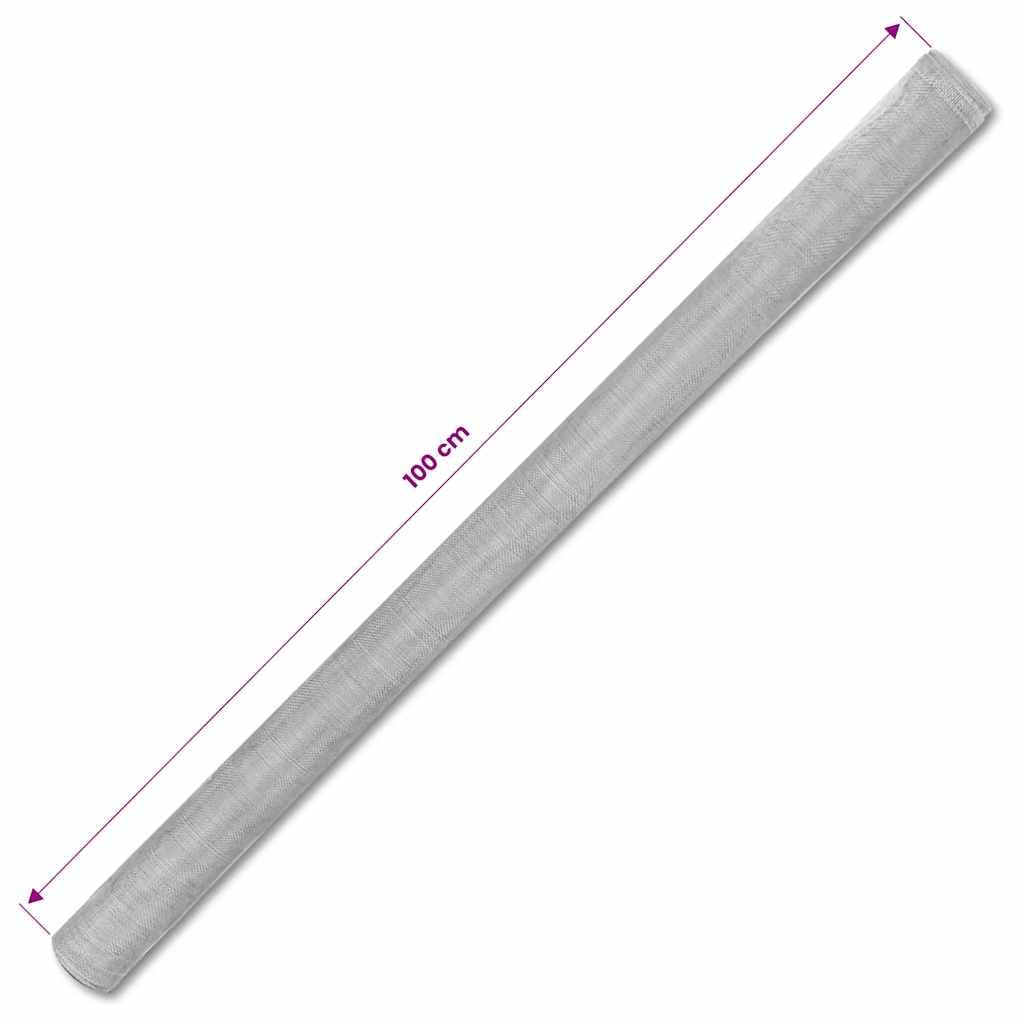 Aluminum Mesh Screen 39.4x196.9 Inch Silver O822653