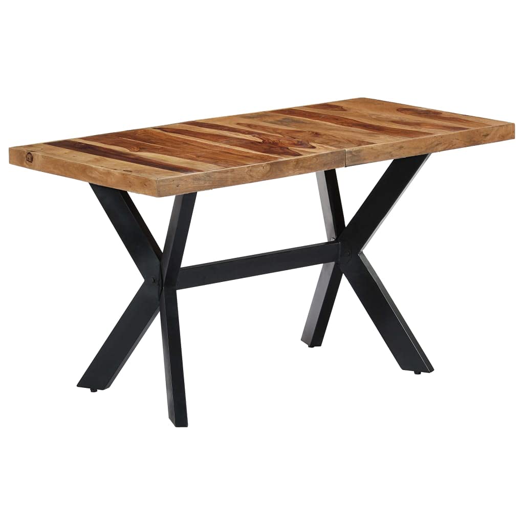 Rustic Industrial Style Solid Sheesham Wood Dining Table K619