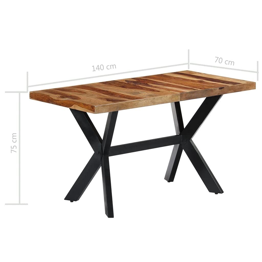 Rustic Industrial Style Solid Sheesham Wood Dining Table K619