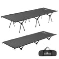 Adjustable Ultralight Folding Camping Cot 330lbs Black R97457