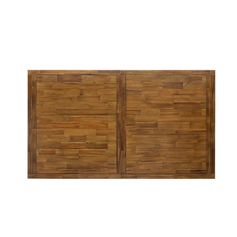 9-Piece Walnut Acacia Wood Dining Set with Leaf E111011