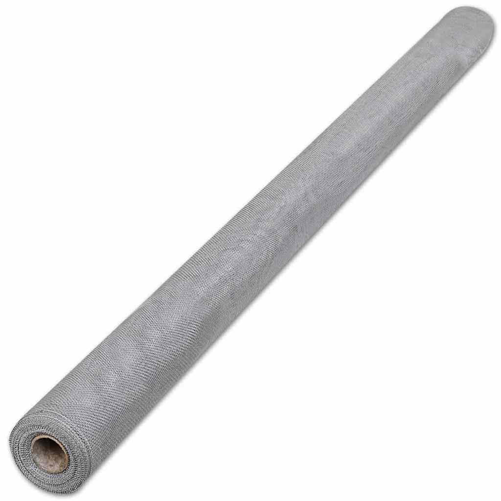 Aluminum Mesh Screen 39.4x196.9 Inch Silver K134489