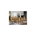 9 Piece Kitchen Table Set with 8 Dark Grey PU Leather Chairs Z946230