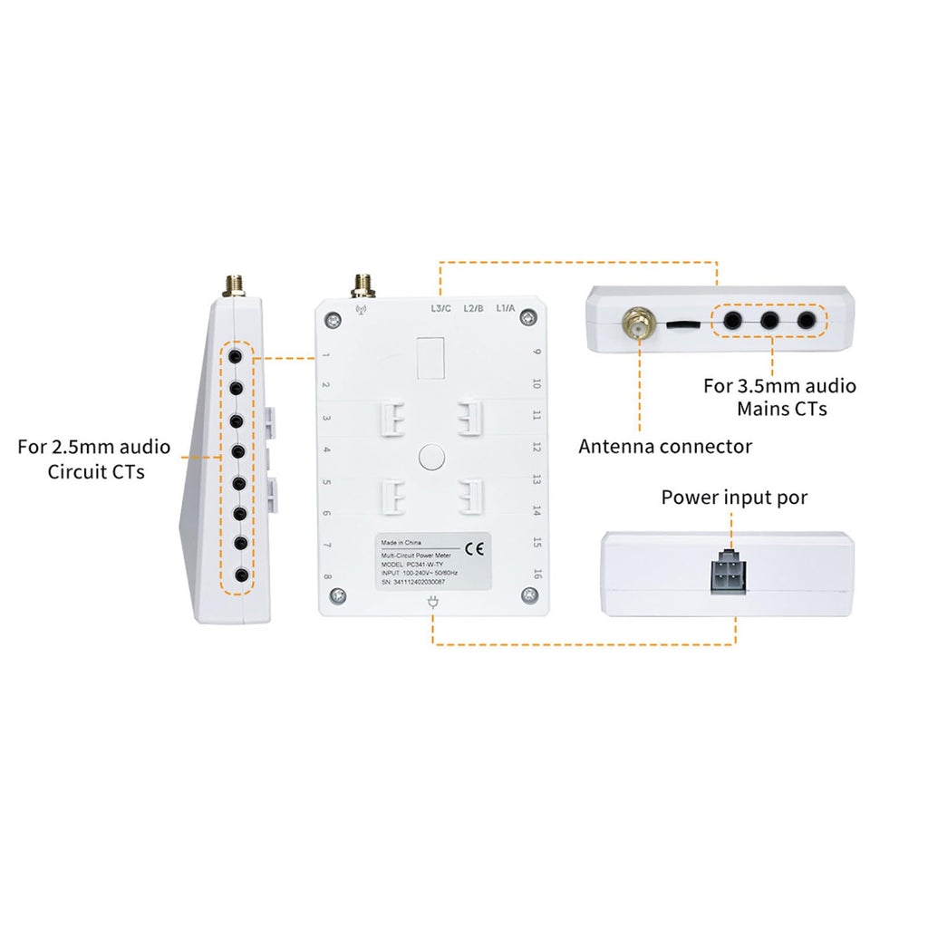 WiFi 3 Phase 4 Wire Bidirectional Energy Meter with Sensors L683620