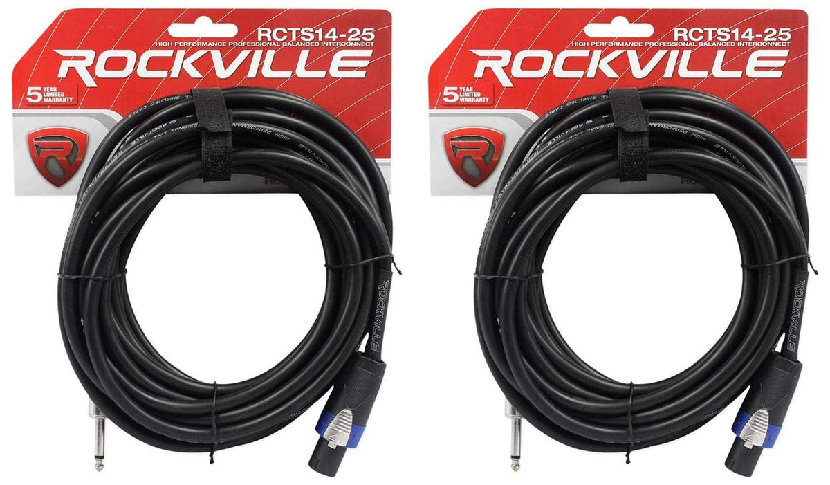 25' 14 AWG Speaker Cable, Copper, 2-Pack G2193