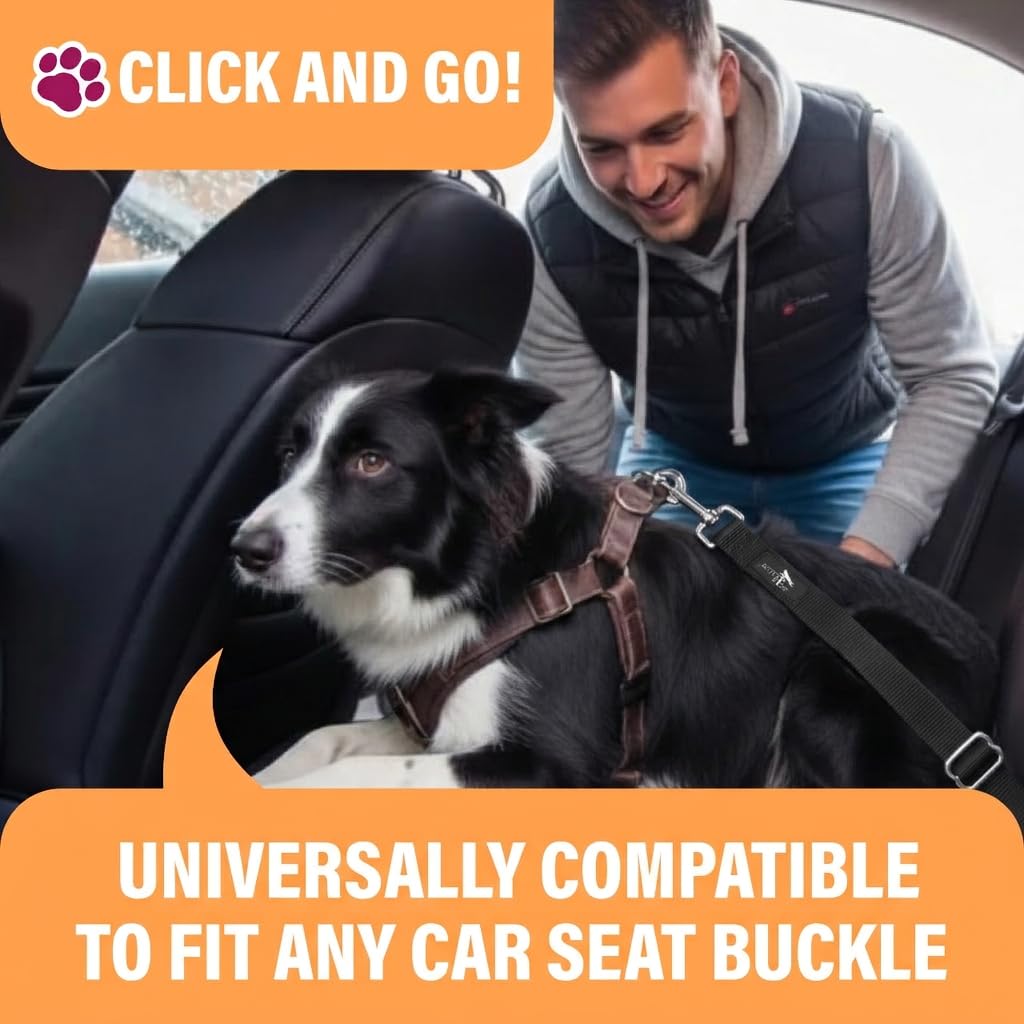 Black Adjustable Dog Car Seat Belt Z866