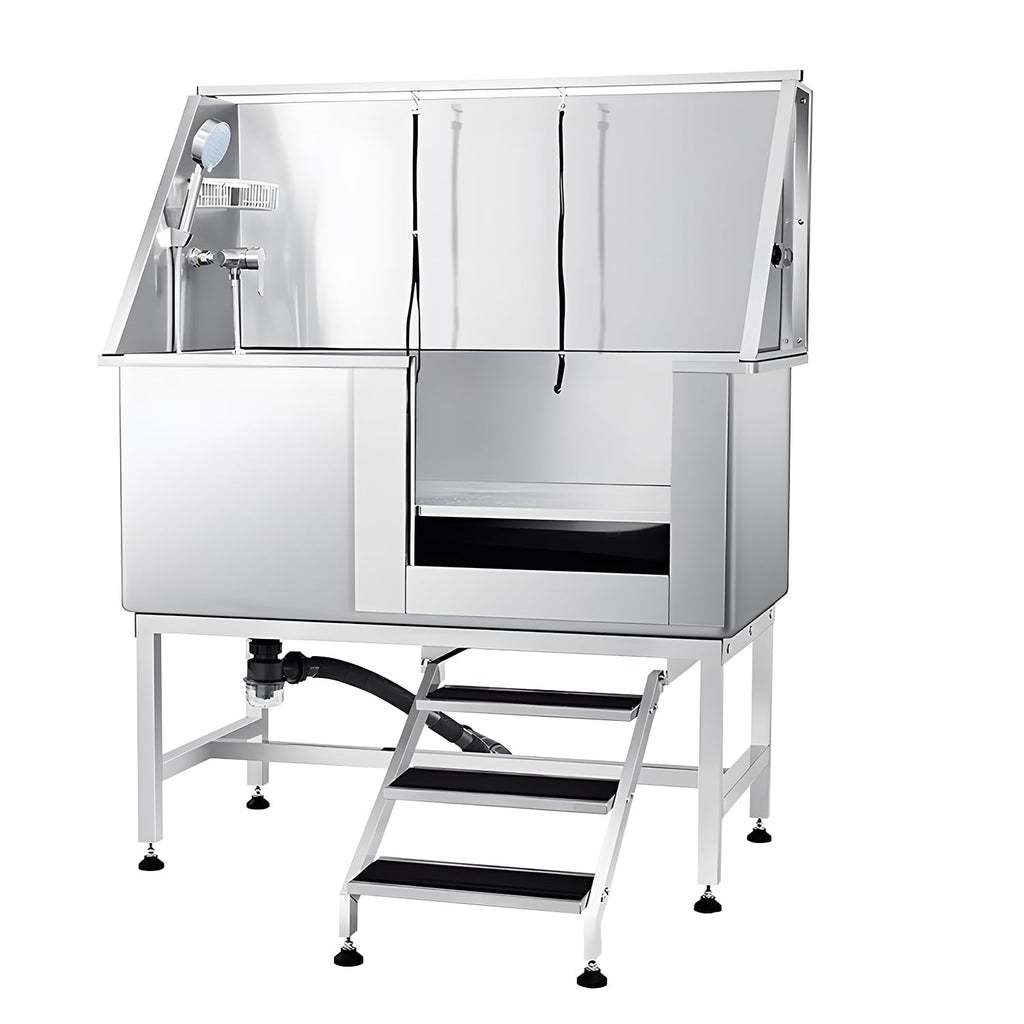 Stainless Steel 304 Dog Grooming Tub with Stairs and Faucet P431289