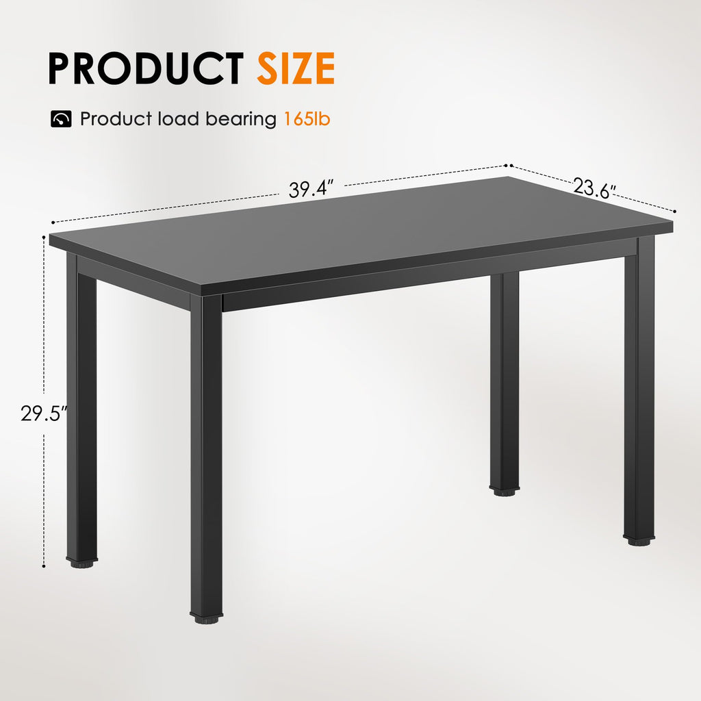 39 inches Black Computer Desk Q550978