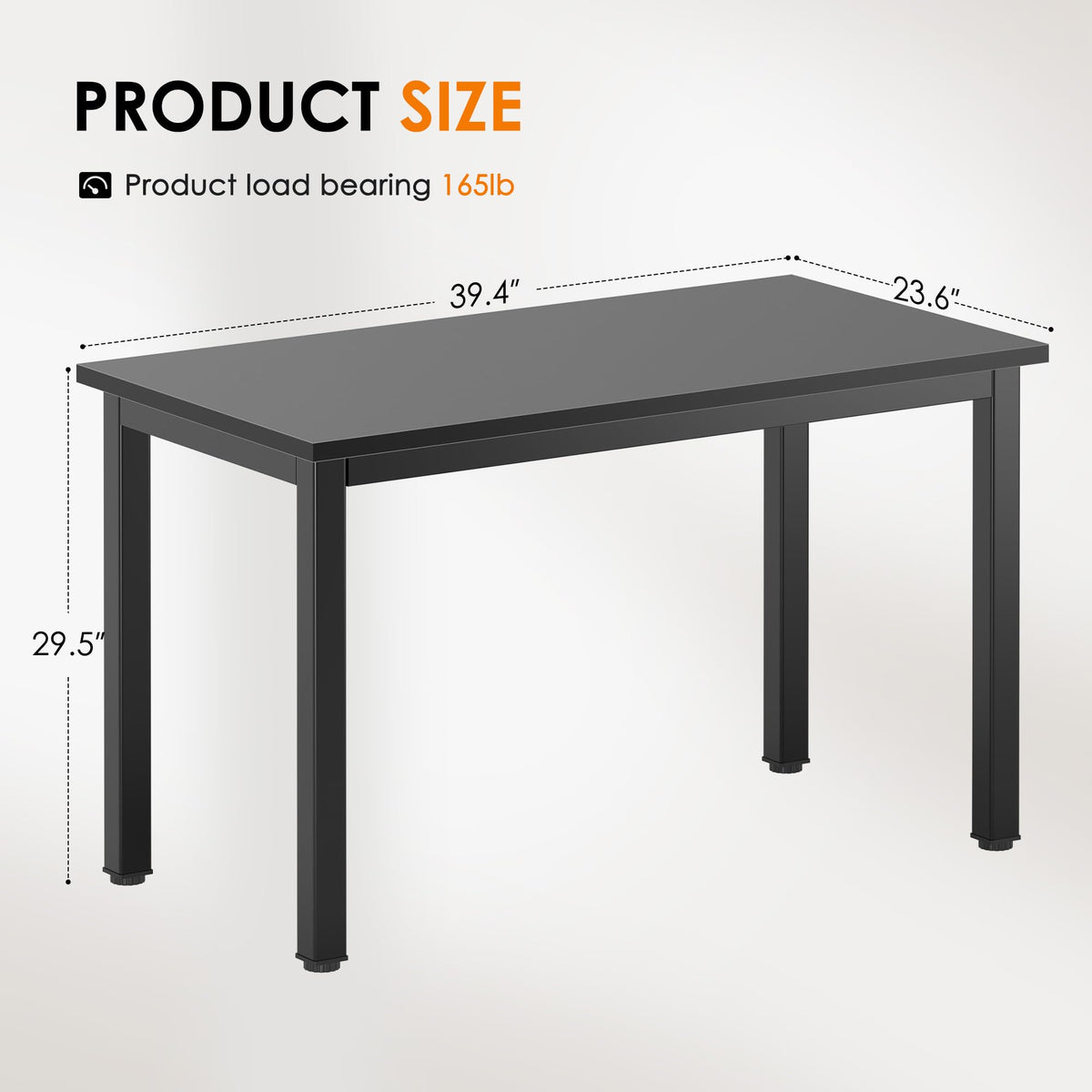 39 inches Black Computer Desk Q550978