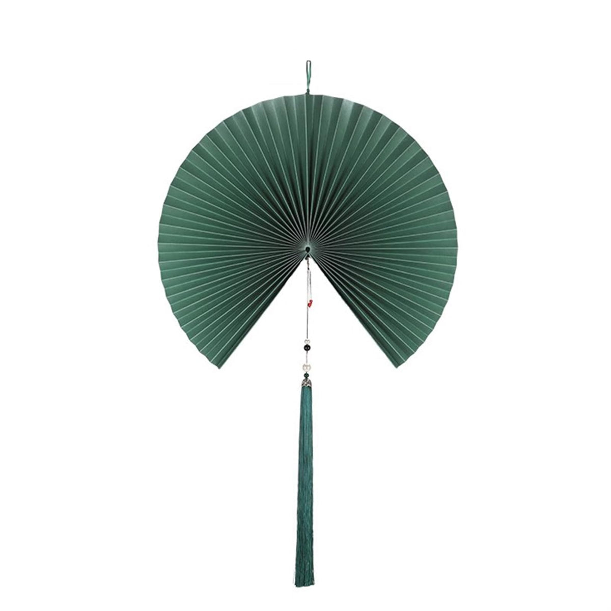Handmade Hanging Folding Paper Fan Green 32'' H1406