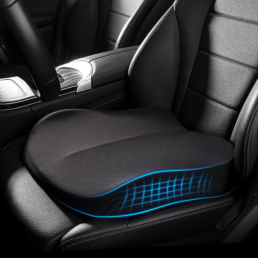 Black Memory Foam Car Seat Cushion V53452