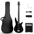 Electric Bass Guitar 4 String Kit Black W77050