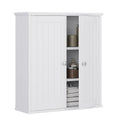 White Wall Mount Bathroom Cabinet with 2 Doors Y426