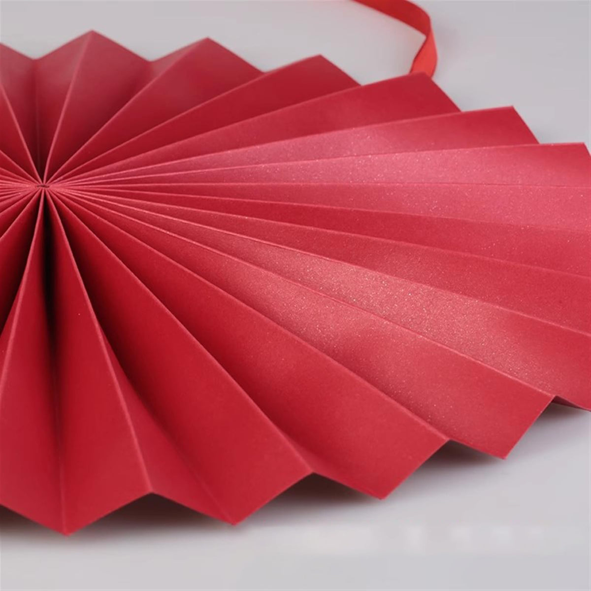 Handmade Hanging Folding Paper Fan Green 32'' H1406