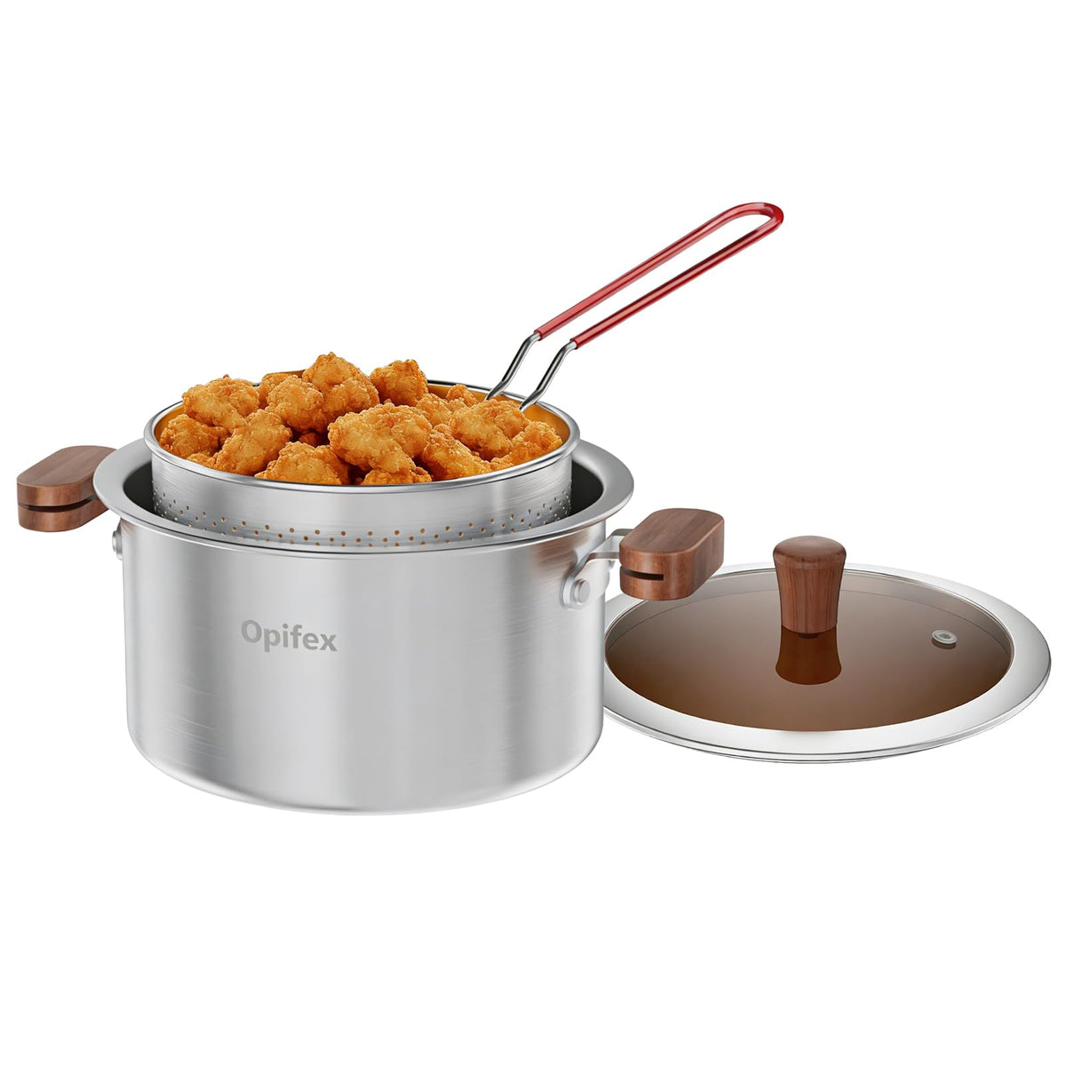 2.8L Stainless Steel Deep Fryer Pot with Basket N49716