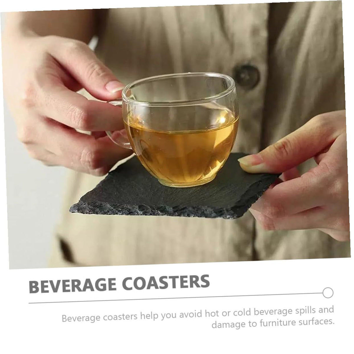 12pcs Natural Coasters E3118
