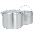 20-Qt Aluminum Stockpot with Basket S296