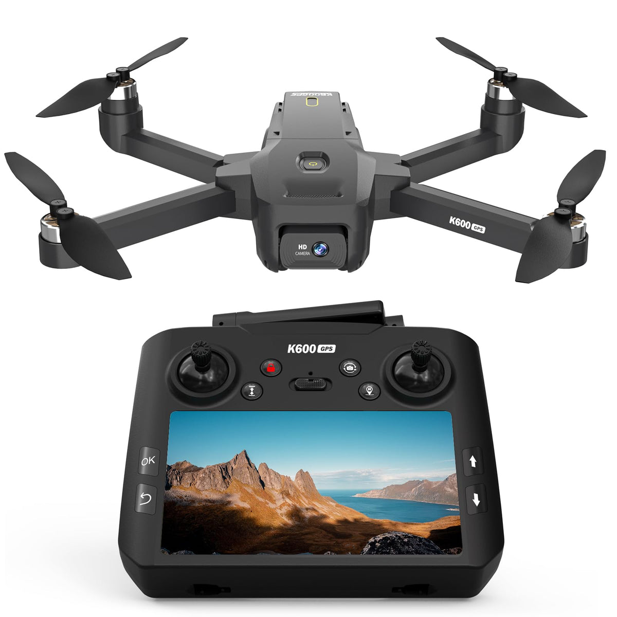 GPS Drone with EIS Camera, 4.5" HD LCD RC Screen, 32G SD Card, under 249g O9626