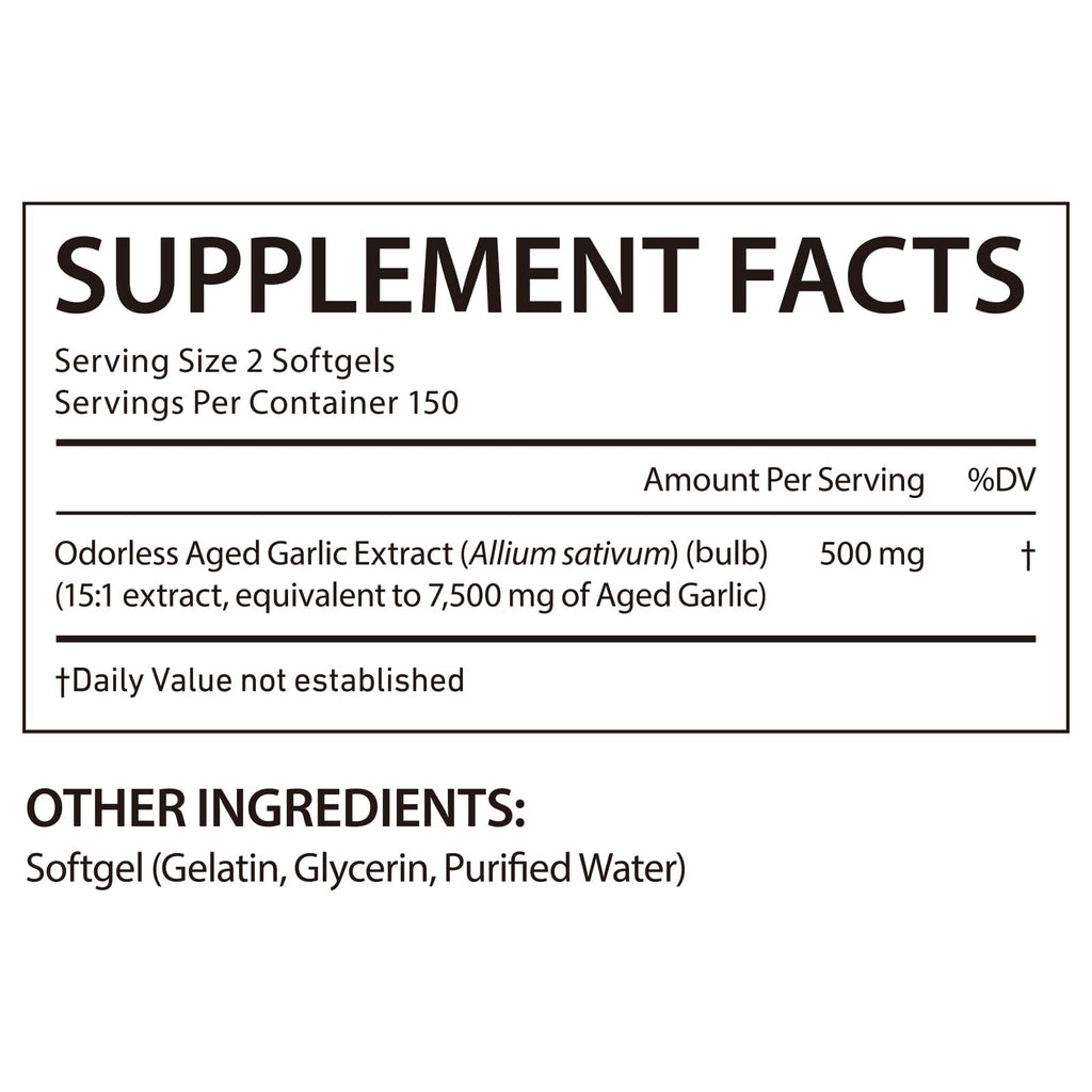 500mg Odorless Garlic Softgels R73773