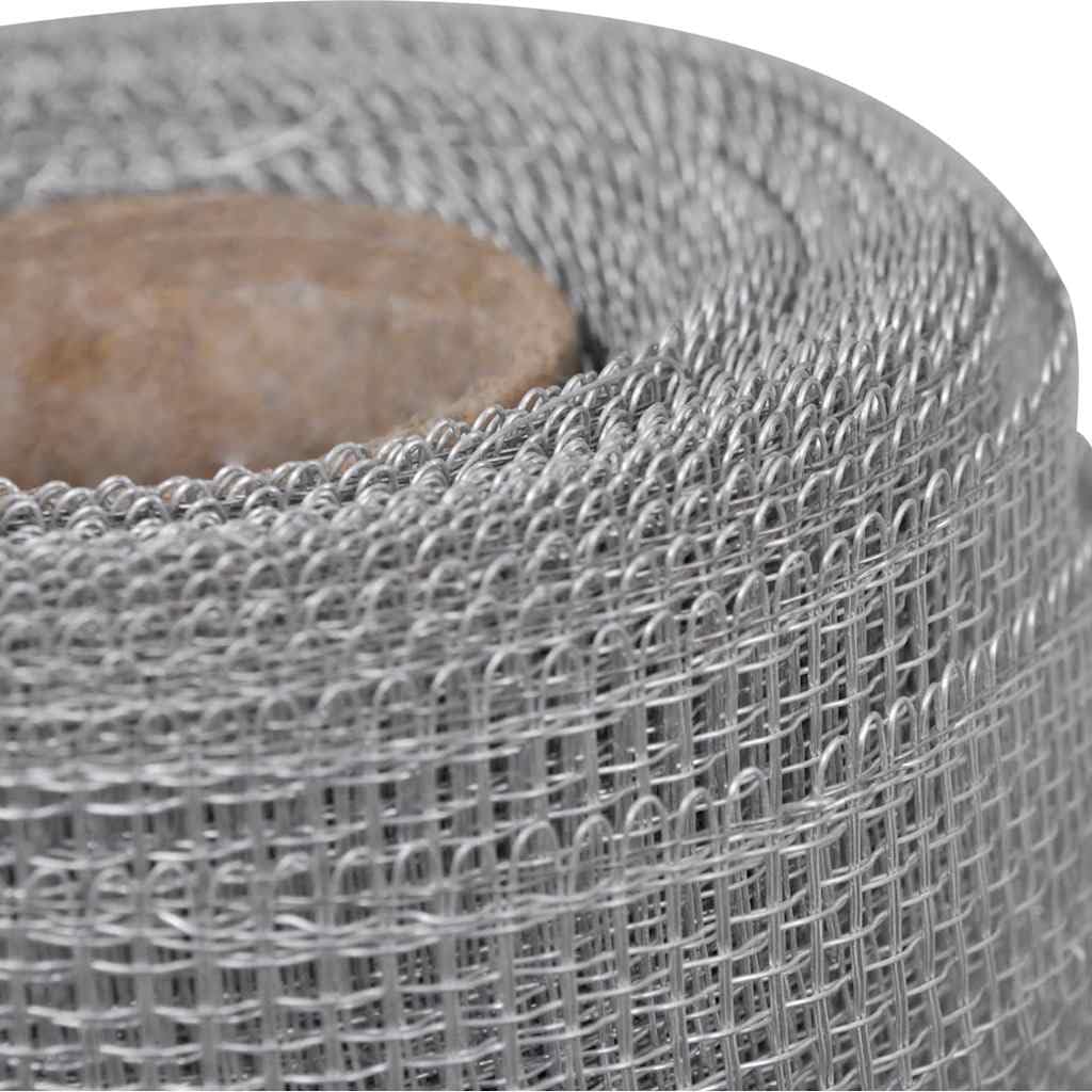 Aluminum Mesh Screen 39.4x196.9 Inch Silver O822653