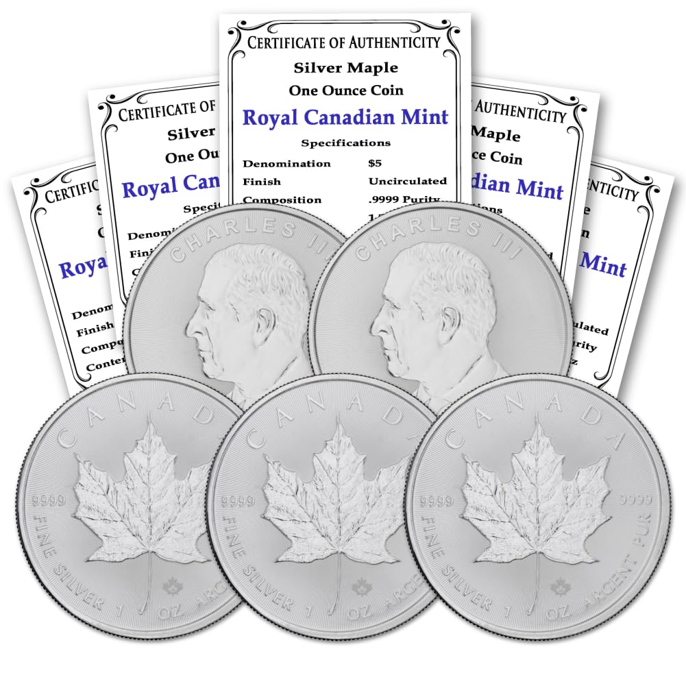 1 oz Canadian Maple Leaf Silver Coins M947