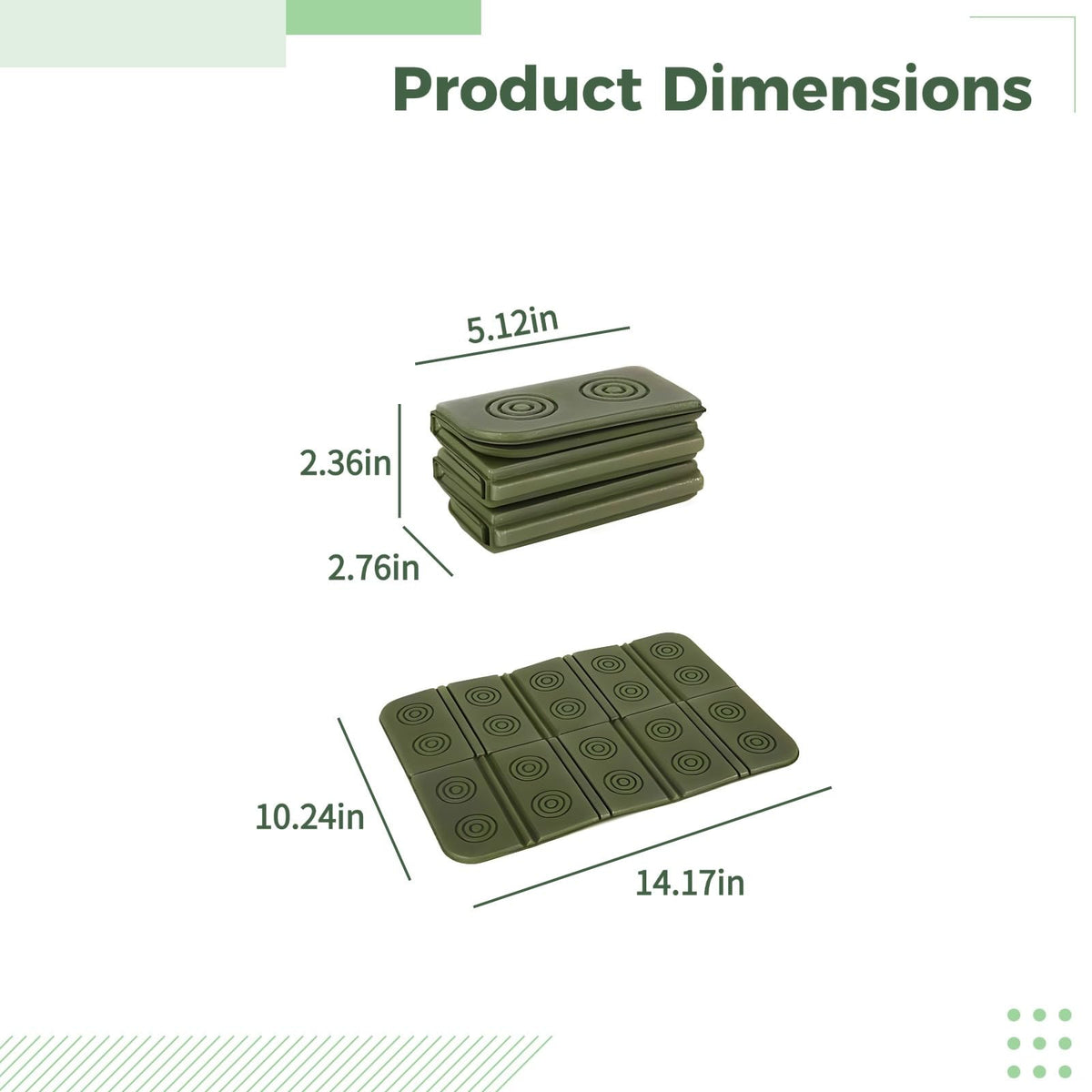 2 Pcs Waterproof Folding Foam Camping Mats J336314