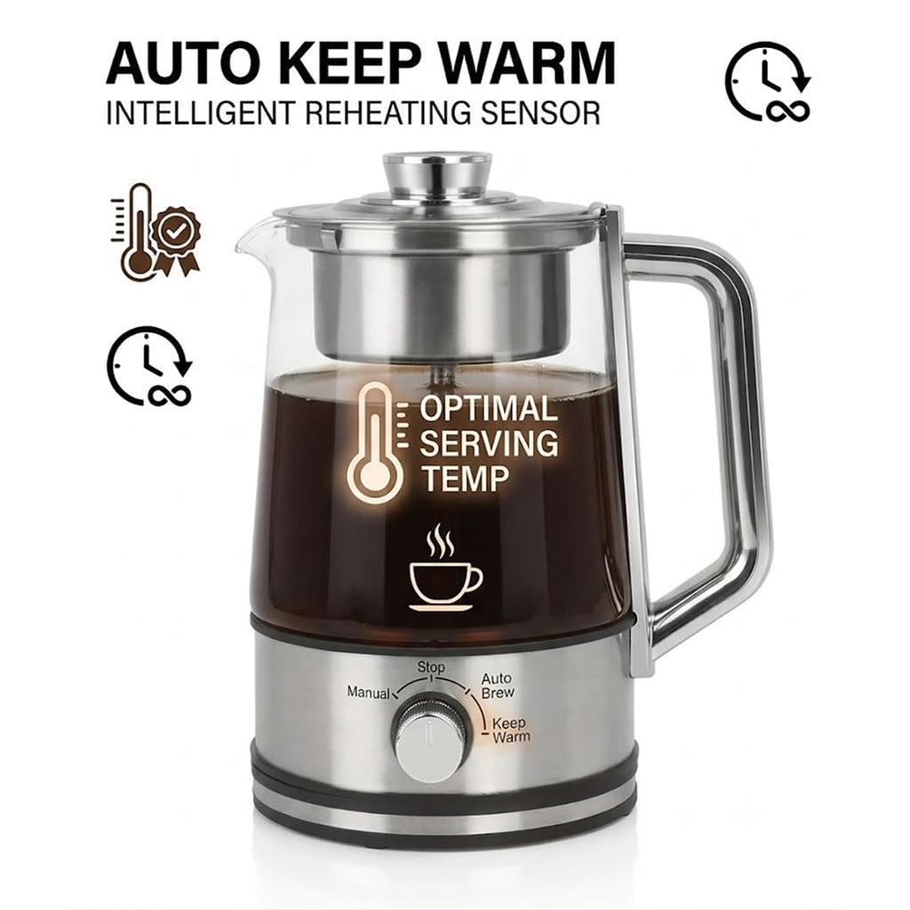 10-Cup Borosilicate Glass Electric Percolator Coffee Pot G4426