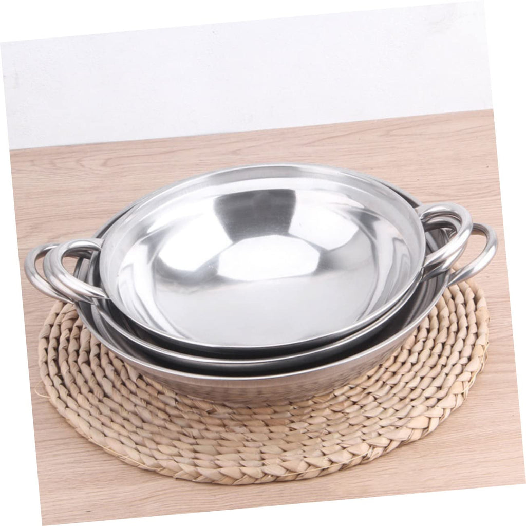 Stainless Steel Double Handle Cooking Pot with Lid U164504