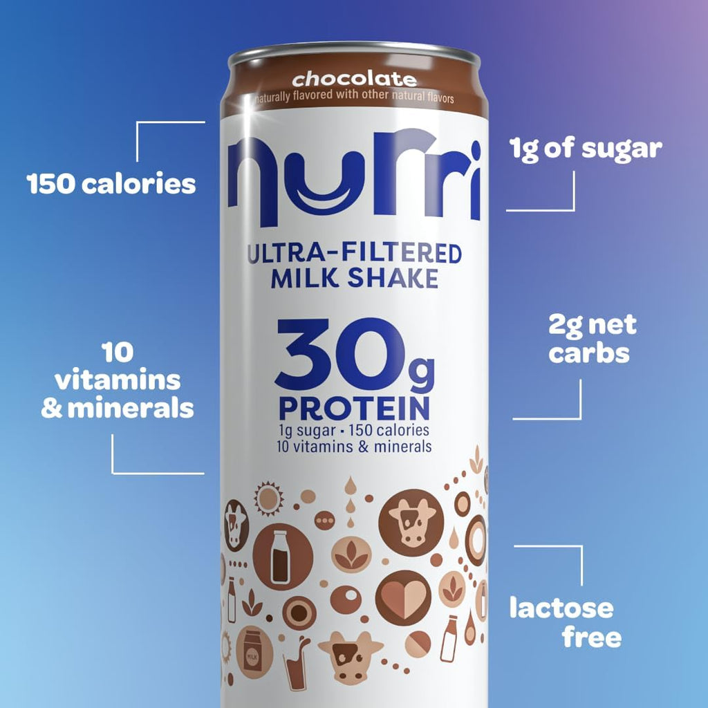 Milk Chocolate Protein Shake, 30g Protein, Lactose Free, 12 Pack O5946