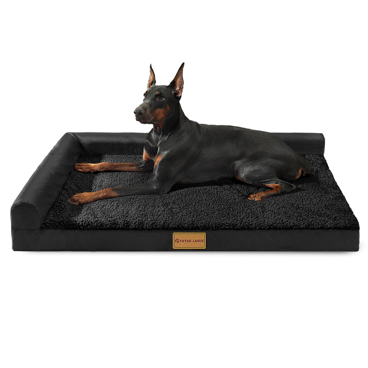 Large Washable Dog Bed 36''X24'' Black W9875