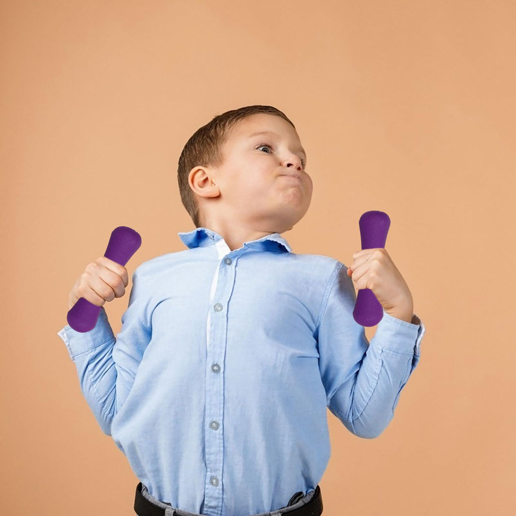 2pcs 0.5kg Purple Neoprene Coated Bone Shaped Dumbbells I702