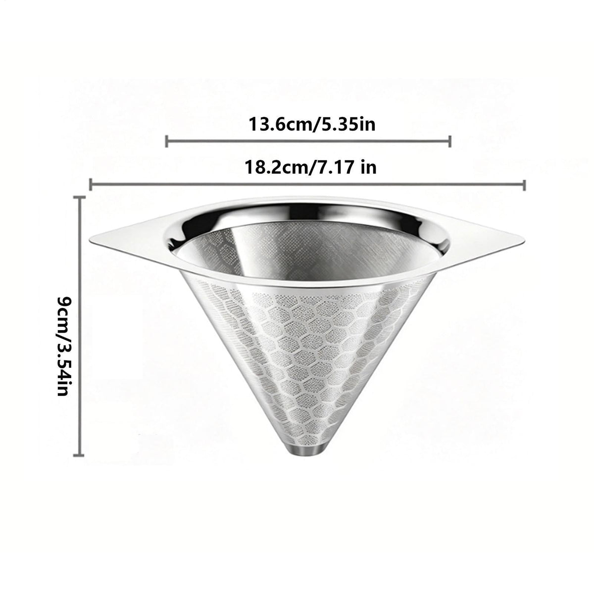 Heat Resistant Reusable Stainless Steel Drip Coffee Filter I4274