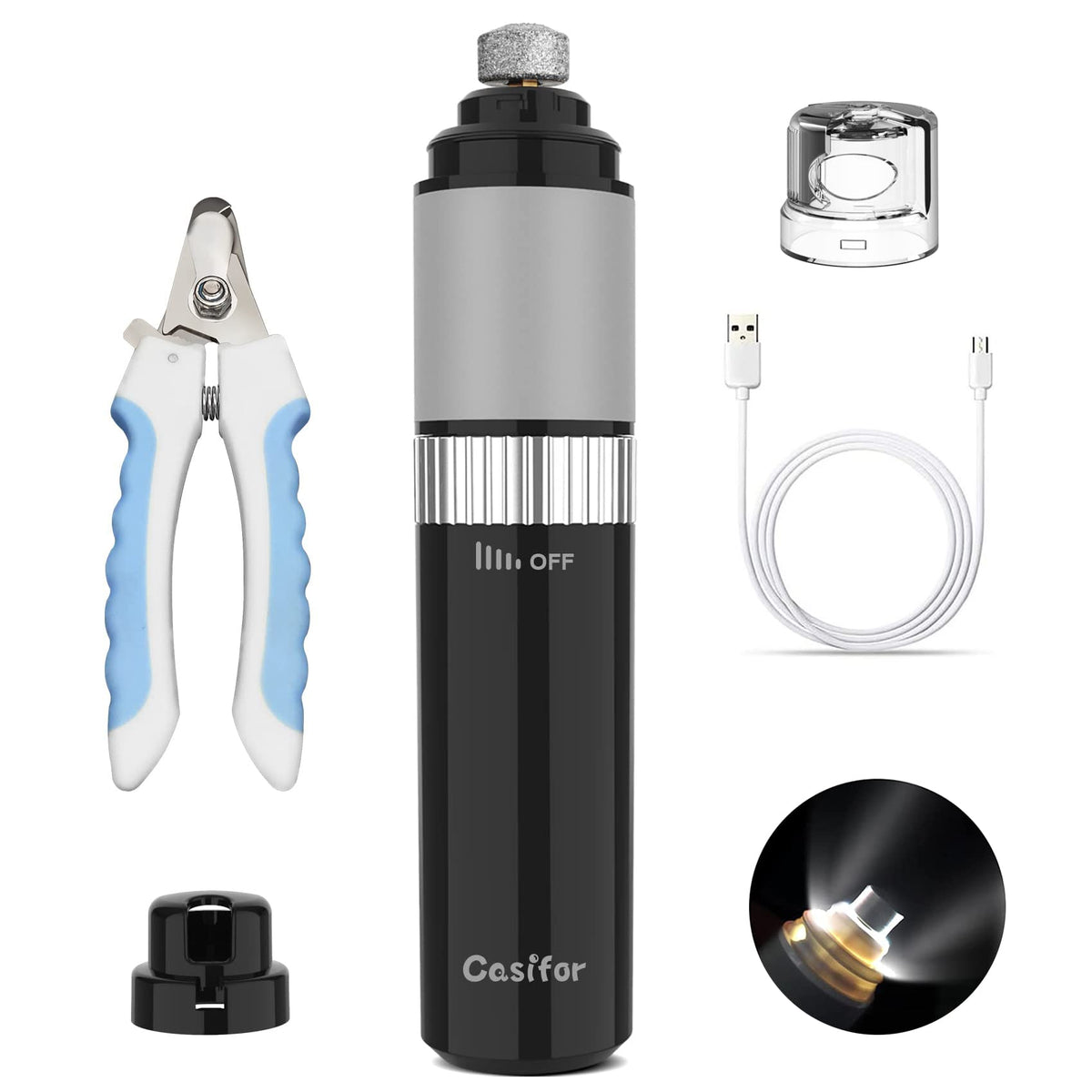 Dog Nail Grinder Quiet Electric Pet Nail Trimmer N394416