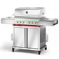 Heavy-duty SUS304 Stainless Steel 6-Burner Propane Gas Grill J861989