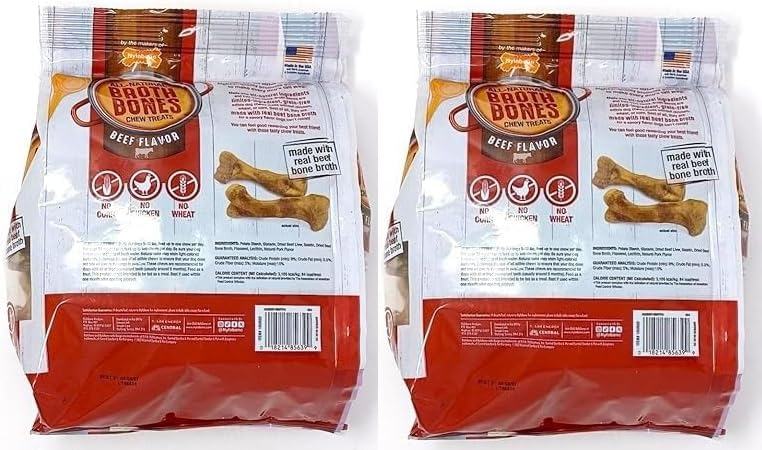 All-Natural Beef Broth Bones Dog Chew Treats U32498