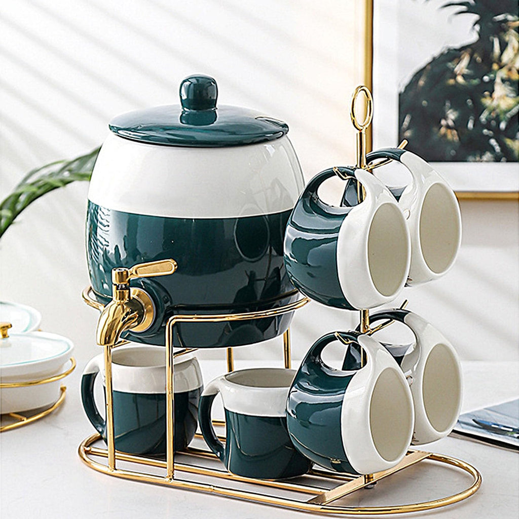Ceramics Drink Dispenser with Stand Y8539