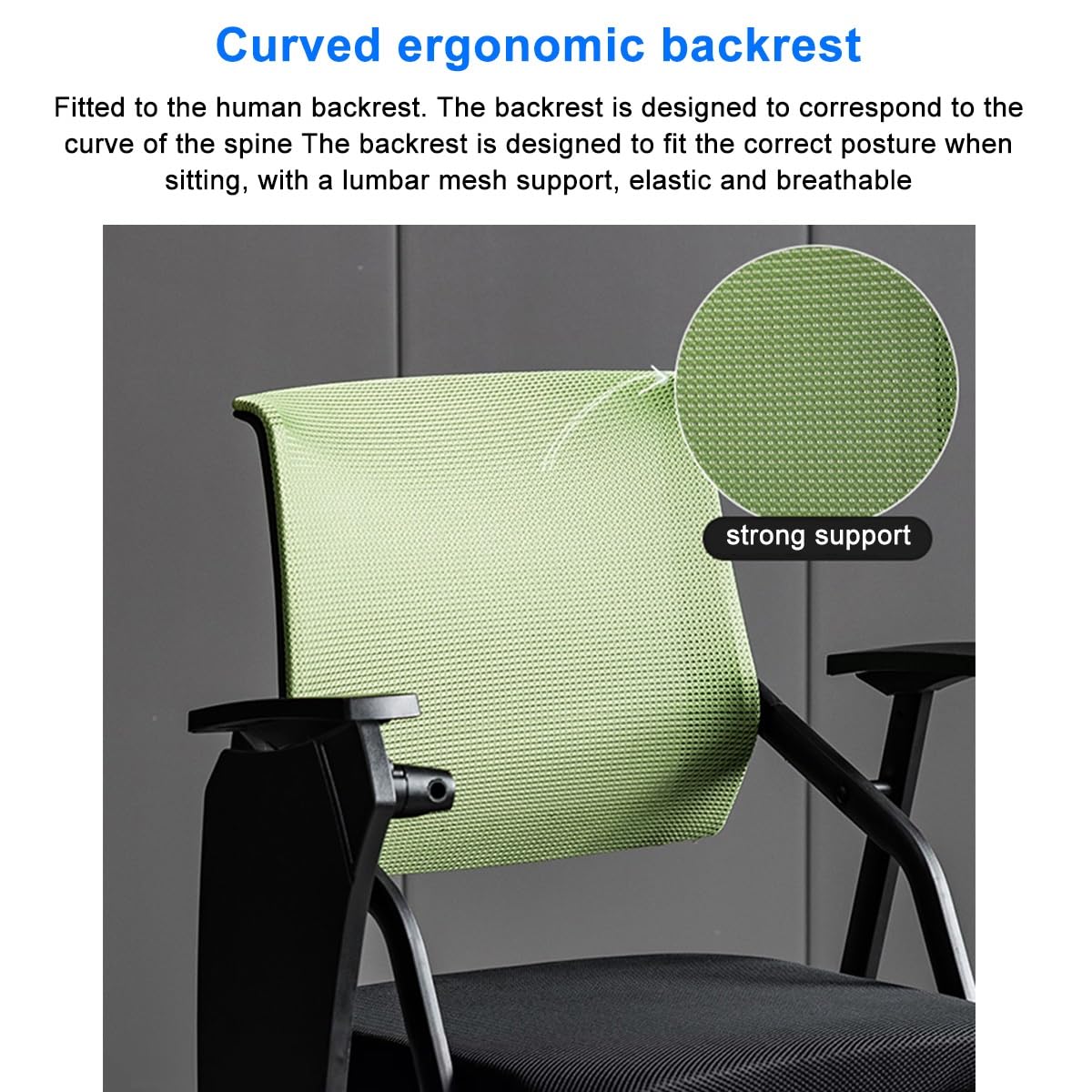 Grey Mesh Conference Chair with Desk F1647