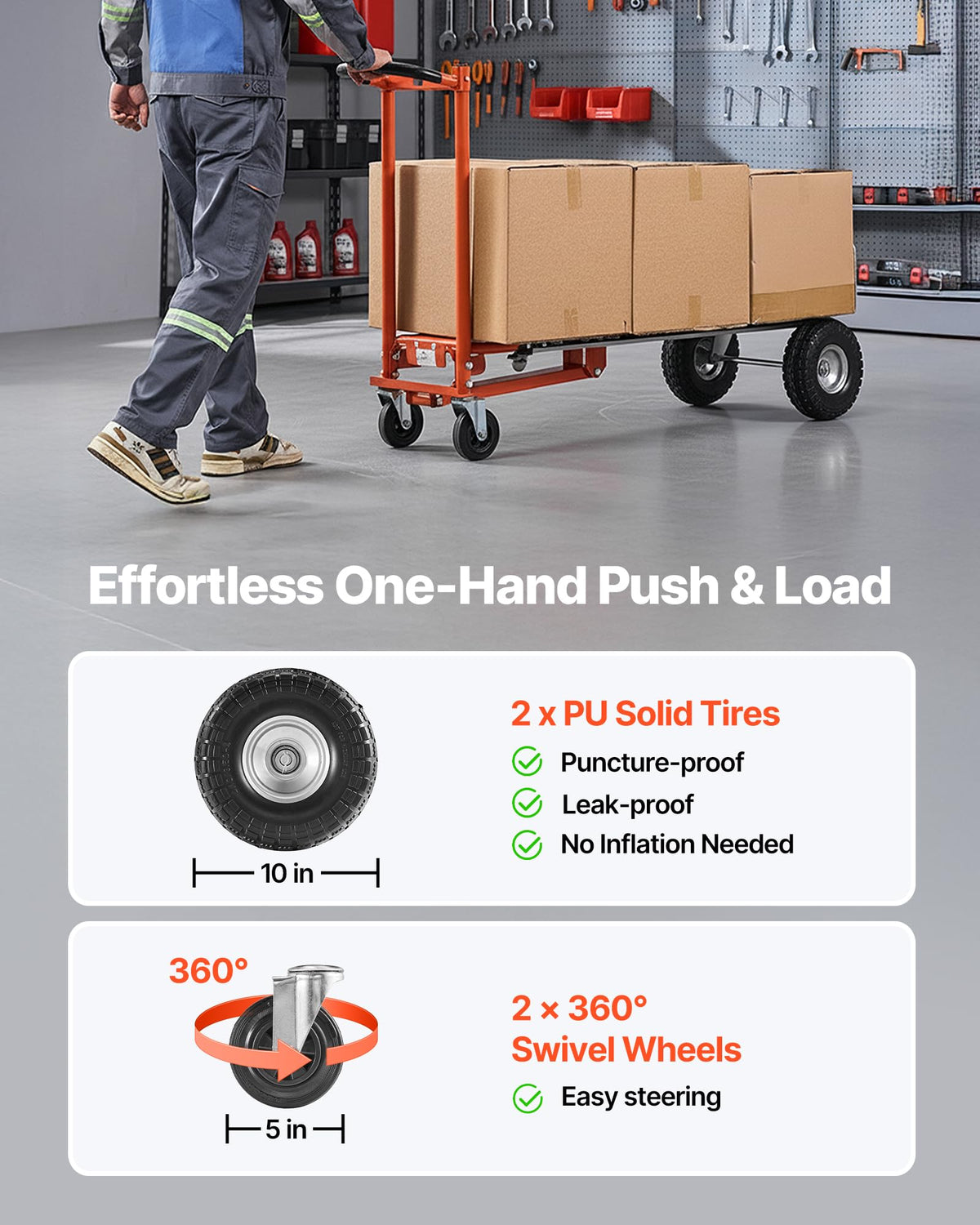 4 in 1 Hand Truck Dolly 1000 lbs Load Capacity W256