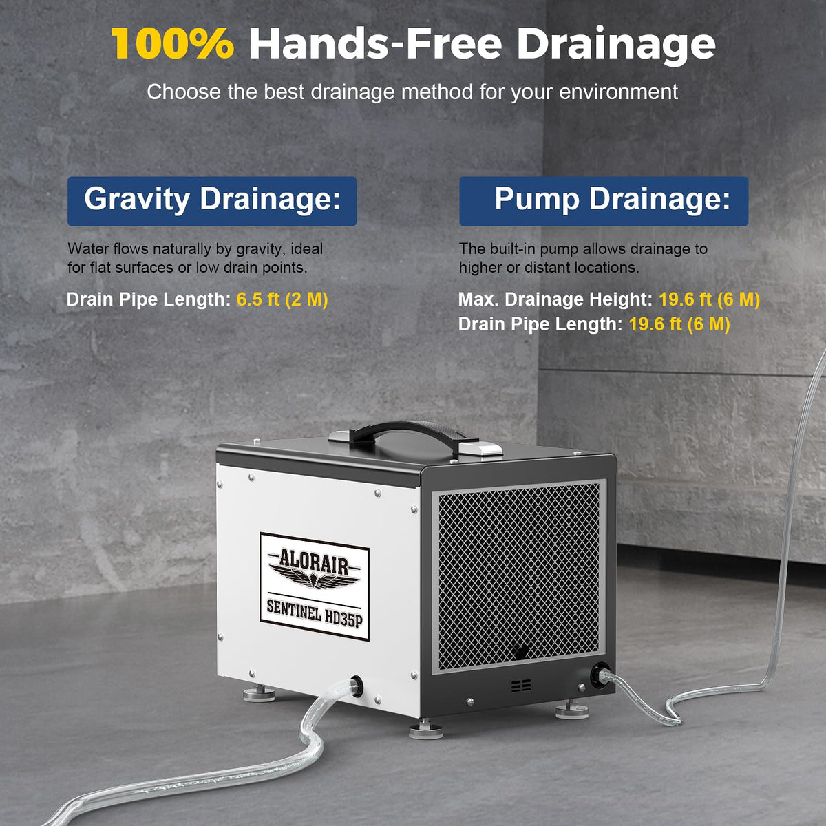 70 Pints Crawlspace Dehumidifier with Pump B42641
