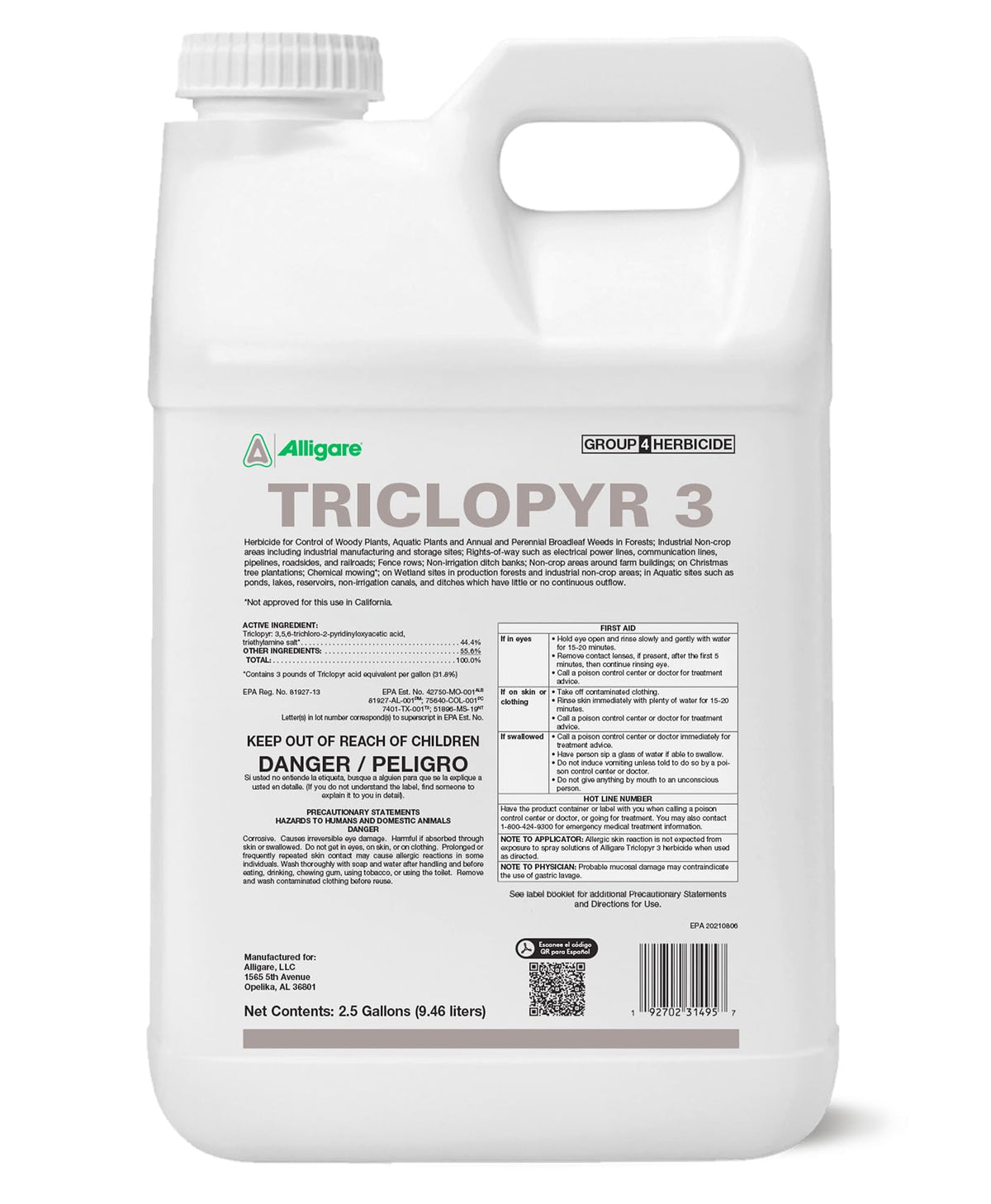 Triclopyr 3 Herbicide 2.5 Gal Q16727