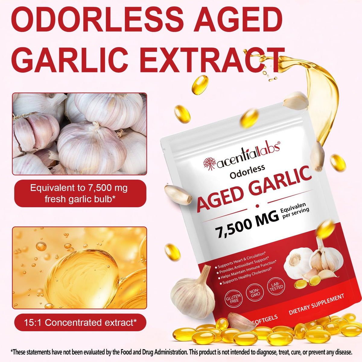 500mg Odorless Garlic Softgels R73773