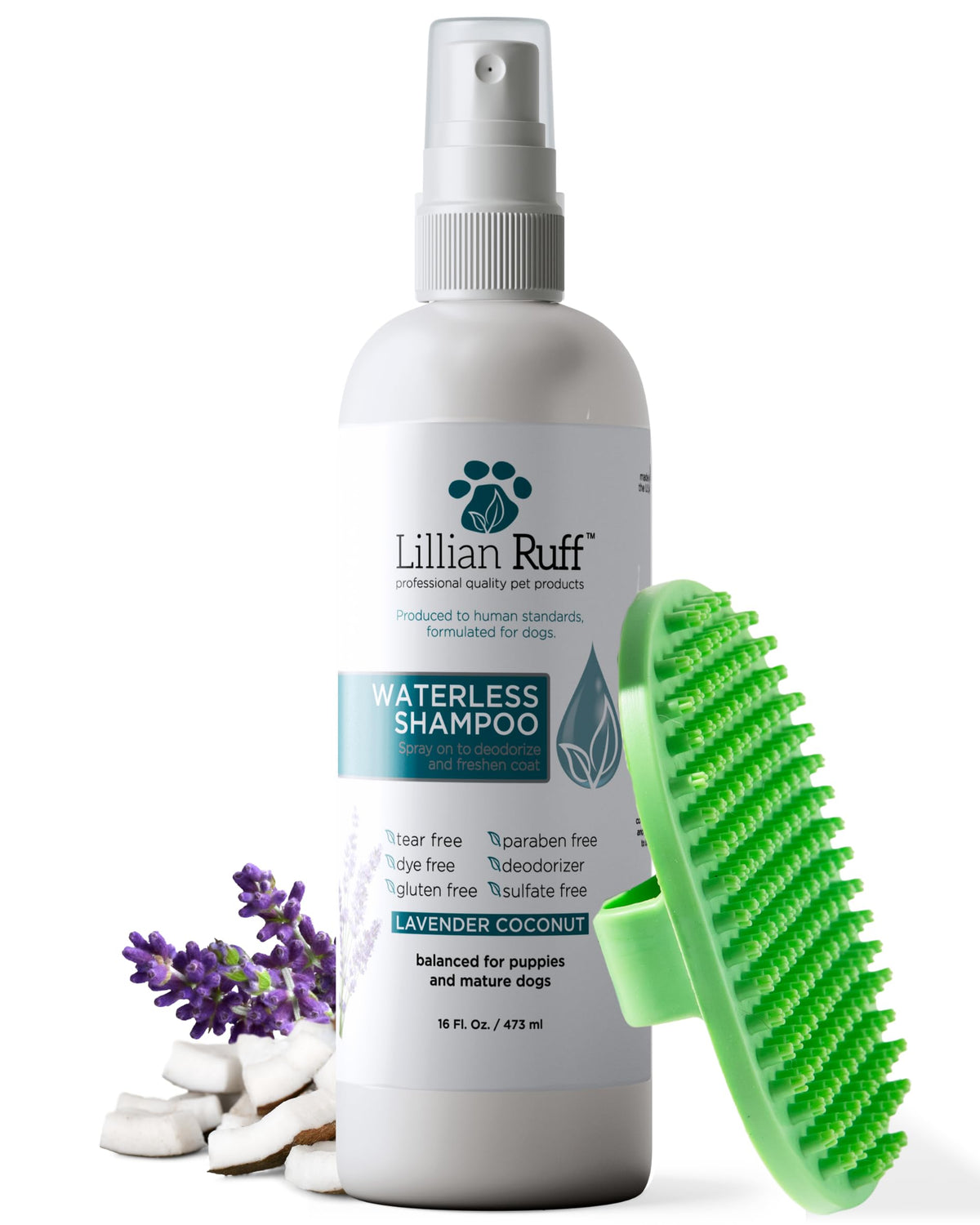 Waterless No-Rinse Dog Dry Shampoo Spray with Essential Oils 16oz A528219
