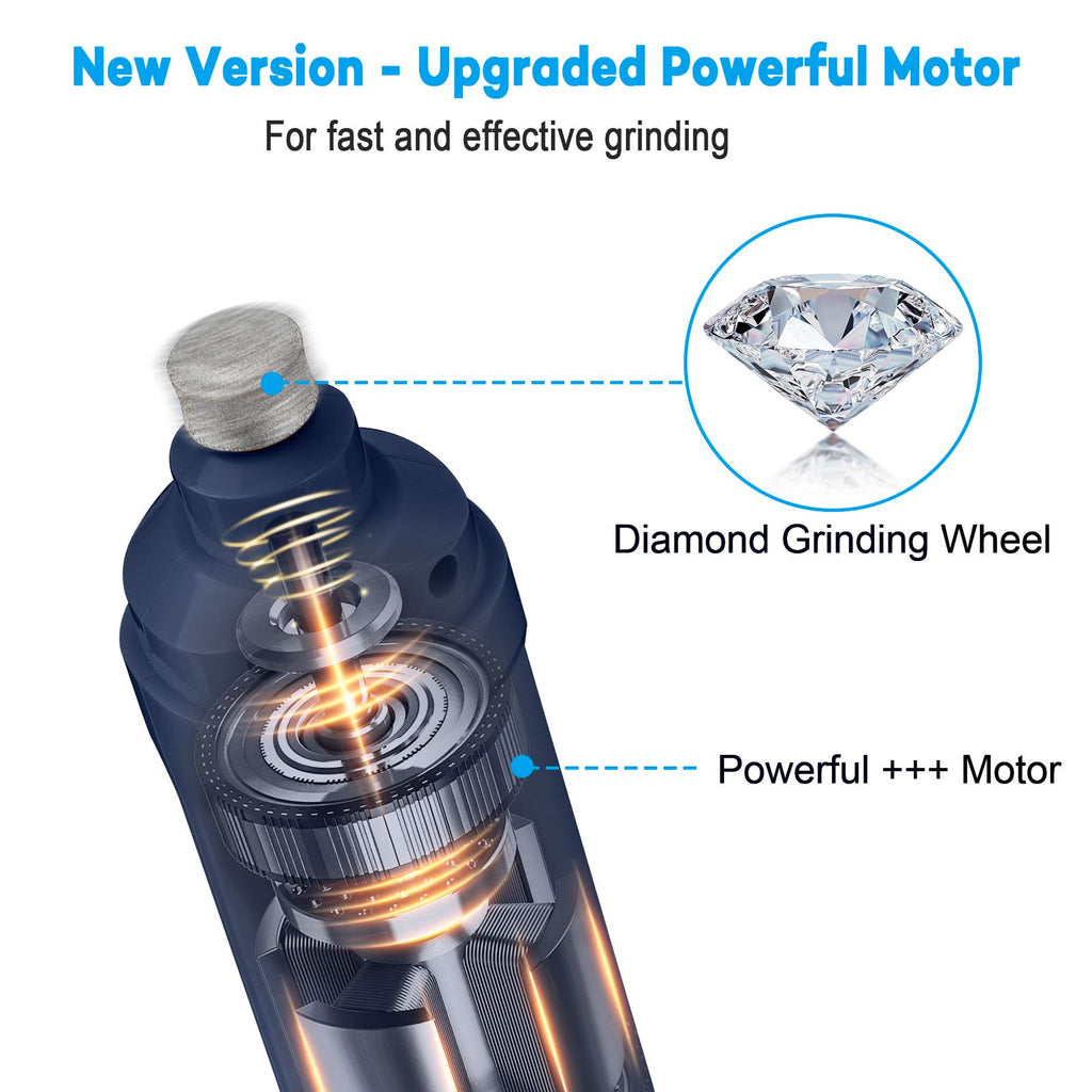 Dog Nail Grinder with 2 LED Light 2-Speed Electric Pet Nail Trimmer Q3379