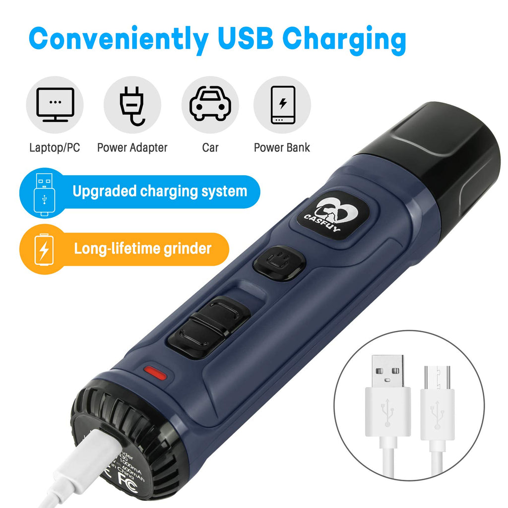 Dog Nail Grinder with 2 LED Light 2-Speed Electric Pet Nail Trimmer Q3379