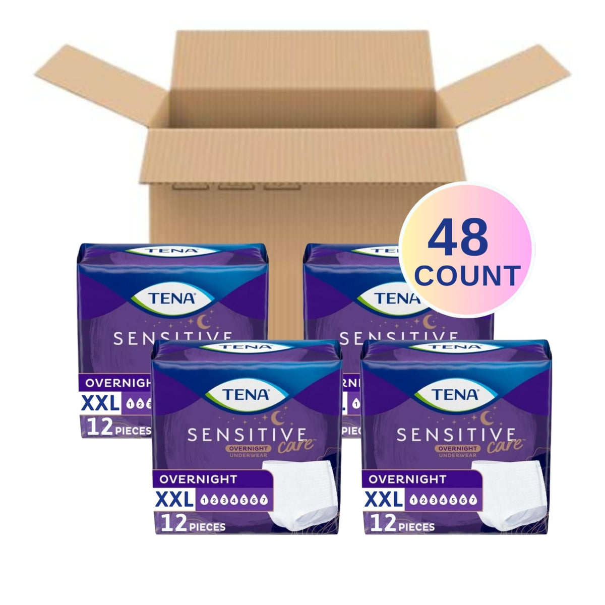Overnight Incontinence Underwear Women XXL 48ct L133515